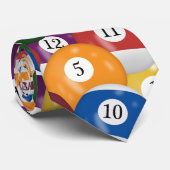 Billiard Balls Hintergrund Krawatte (Gerollt)