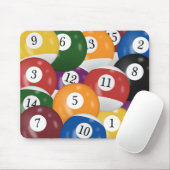 Billiard Balls Hintergrund Mousepad (Mit Mouse)