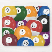Billiard Balls Hintergrund Mousepad (Vorne)