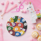 Billiard Balls Hintergrund Pappteller (Party)