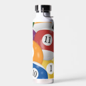 Billiard Balls Hintergrund Trinkflasche (Links)