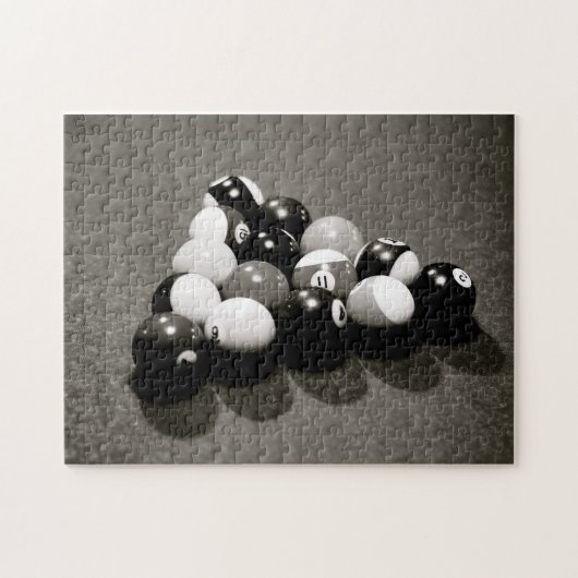 Billiard Balls Man Cave Pool Table Puzzle (Horizontal)
