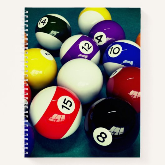 Billiard Balls Notizblock (Vorderseite)