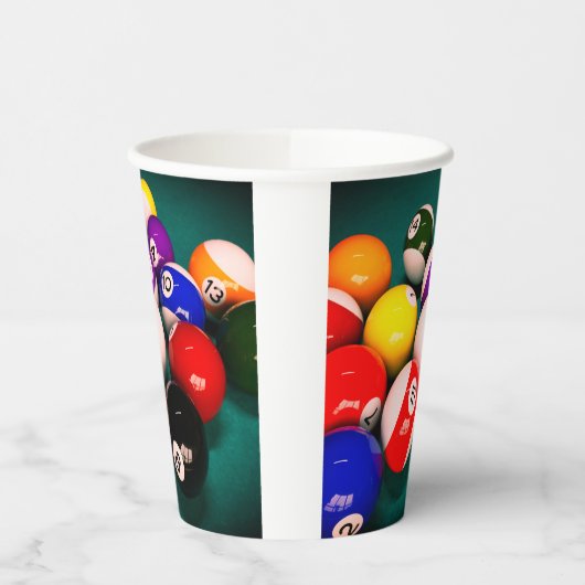 Billiard Balls Pappbecher (Links)
