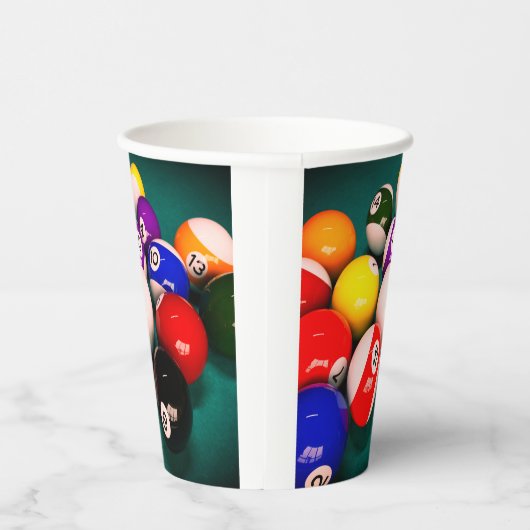 Billiard Balls Pappbecher (Rechts)