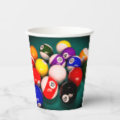 Billiard Balls Pappbecher (Vorderseite)