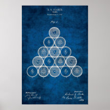 Billiard Balls Patent Art #1 Pool Room Decke