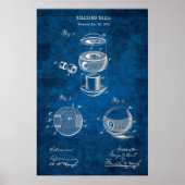 Billiard Balls Patent Art #2 Pool Room Decke Poster (Vorne)