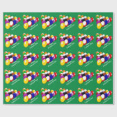 Billiard Balls Pool Balls Vatertag Geschenk Geschenkpapier (Flach)