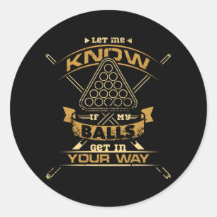 Billiard Balls Runder Aufkleber