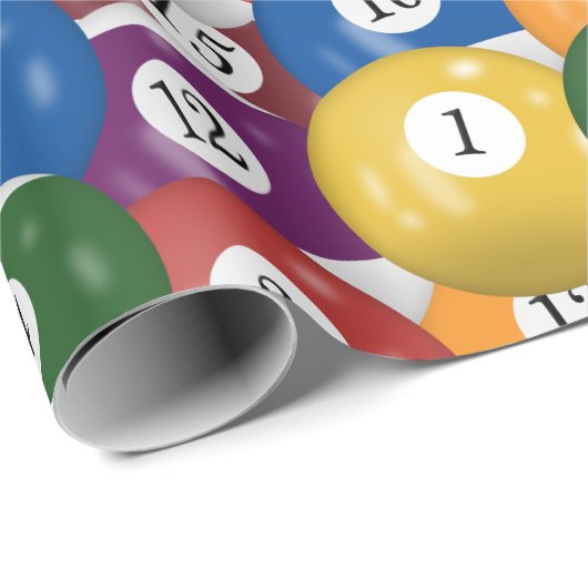 Billiard-Balls-Sammlung Geschenkpapier (Rolleneckpunkt)