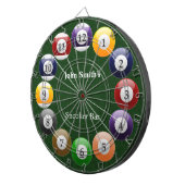 Billiard Balls Shiny farbenfroher Pool Snooker Spo Dartscheibe (Vorderseite rechts)