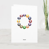 Billiard Balls Shiny farbenfroher Pool Snooker Spo Karte (Rückseite)