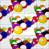 Billiard Balls Stoff (Kachel)
