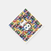 Billiard Balls zum 18. Geburtstag Serviette (Ecke)