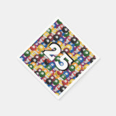 Billiard Balls zum 25. Geburtstag Serviette (Ecke)