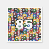 Billiard Balls zum 85. Geburtstag Serviette (Vorderseite)