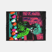 Billiard Billard Fans Retro Pop Art Billard Fleecedecke (Vorderseite (Horizontal))