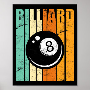 Billiard Billiard Billiard Tischspieler 8-Ball Bil Poster
