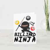 Billiard Billiard Ninja Pool Player 8 Funny Karte (Vorderseite)