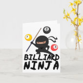 Billiard Billiard Ninja Pool Player 8 Funny Karte (Gelbe Blume)