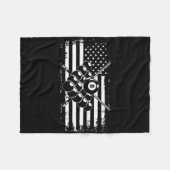 Billiard Billiards American Flag Geschenk Fleecedecke (Vorderseite (Horizontal))