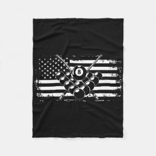 Billiard Billiards American Flag Geschenk Fleecedecke