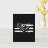 Billiard Billiards American Flag Geschenk Karte (Gelbe Blume)