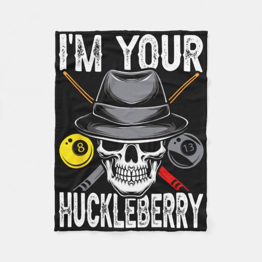 Billiard Billiards Pool Im Ihr Huckleberry Funny Fleecedecke (Vorderseite)