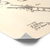 Billiard Bridge 1908 Patent Art - Old Peper Poster (Ecke)