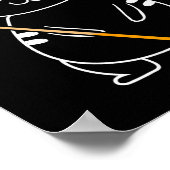 Billiard Cat - Billiard Player Billard 8-Ball Pool Poster (Ecke)