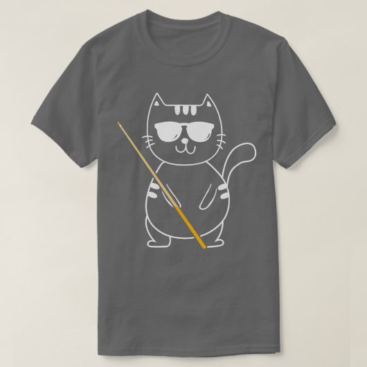 Billiard Cat - Billiard Player Billard 8-Ball Pool T-Shirt (Design vorne)