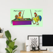 Billiard Chicken Poster (Heimbüro)