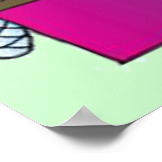 Billiard Chicken Poster (Ecke)