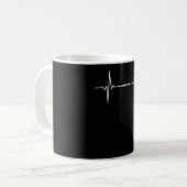 Billiard Cue Heartbeat Kaffeetasse (Vorderseite Links)