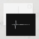 Billiard Cue Heartbeat Postkarte (Vorne/Hinten)