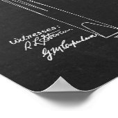 Billiard Cue Patent Art #4 Pool Wall Decke Poster (Ecke)