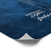 Billiard Cue Patent Blueprint no 4 Pool Room Art Poster (Ecke)