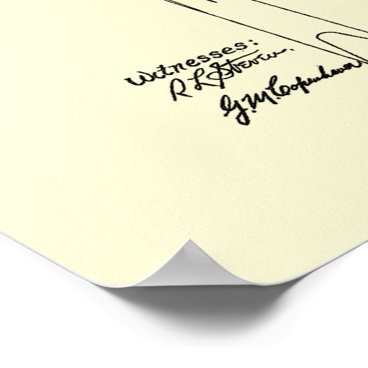 Billiard Cue Patent Wand art Print #4 Poster (Ecke)