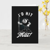 Billiard Cue Sports Funny 8-Ball Cartoon Pool Karte (Gelbe Blume)