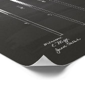 Billiard Cues 1879 Art - Chalkboard Poster (Ecke)