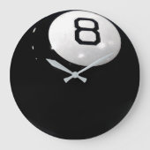 Billiard Eight Ball Große Wanduhr (Vorderseite)