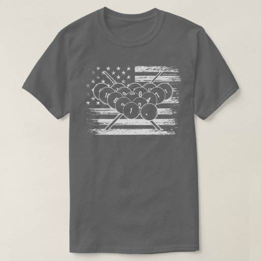 Billiard Flag Snooker Pool Chalk Billiard Player T-Shirt (Design vorne)