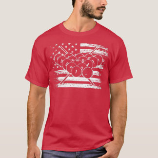 Billiard Flag Snooker Pool Chalk Billiard Player T-Shirt