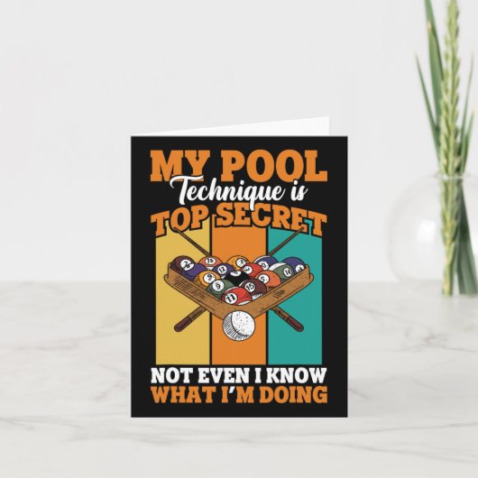 Billiard Funny Pool Player My Pool Technik Karte (Vorderseite)