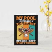 Billiard Funny Pool Player My Pool Technik Karte (Gelbe Blume)