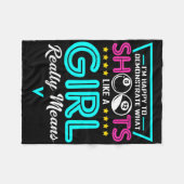 Billiard Girl I Shoot like a Girl Apparel Pool Pla Fleecedecke (Vorderseite (Horizontal))