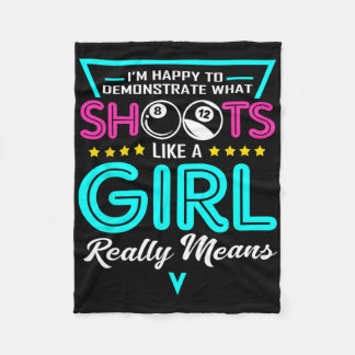 Billiard Girl I Shoot like a Girl Apparel Pool Pla Fleecedecke