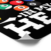 Billiard hat in meinem Kopf Pool Billiards Playe f Poster (Ecke)