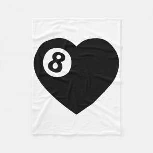 Billiard Heart Liebe Pool Player Valentine Poll Ba Fleecedecke